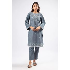 Grey Embroidered 2PC