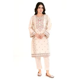 Cream Embroidered 2PC