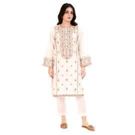 Cream Embroidered 2PC