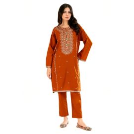 Rust Embroidered 2PC