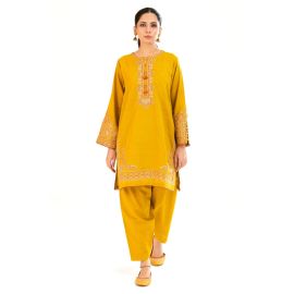 Mustard Embroidered 2PC