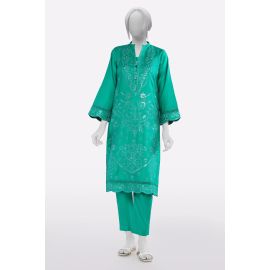 Green Embroidered 2PC