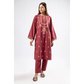 Maroon Embroidered 2PC