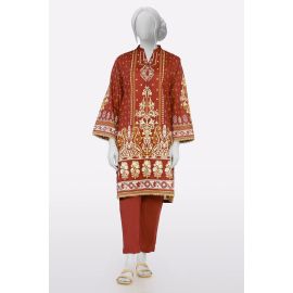 Maroon Printed 2PC