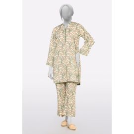 Beige Printed 2PC