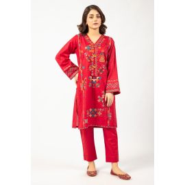 Maroon Embroidered 2PC