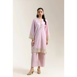 Pink Embroidered 2PC