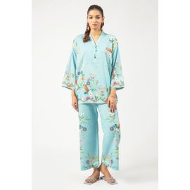 Blue Printed 2PC