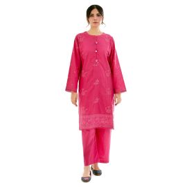 Pink Embroidered 2PC