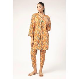 Brown Printed 2PC