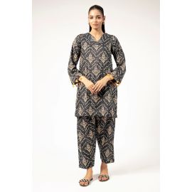 Black Printed 2PC