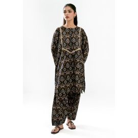 Brown Printed 2PC