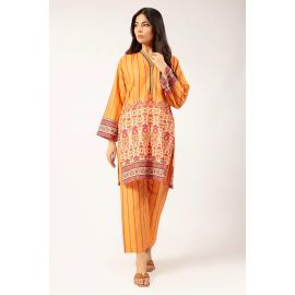 Orange Printed 2PC