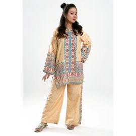 Yellow Printed 2PC