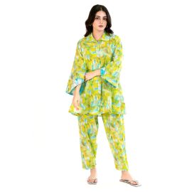 Lime Green Printed 2PC