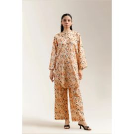 Peach Printed 2PC
