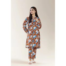 Printed Dobby Brown 2PC