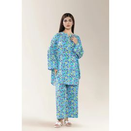 Printed Lawn Purple 2PC