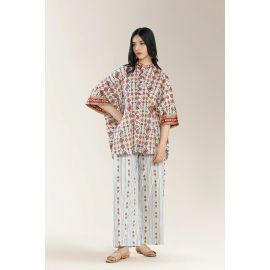 Printed Cambric-Ivory 2PC