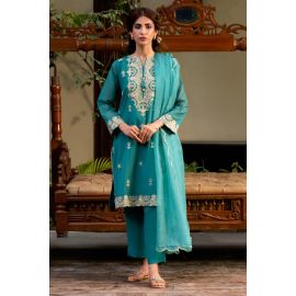 Green Embroidered 3PC