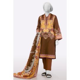 Brown Printed 3PC