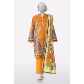 Mustard Printed 3PC