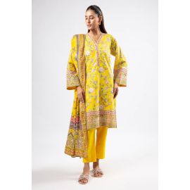 Yellow Printed 3PC