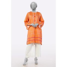 Orange Embroidered Kurti