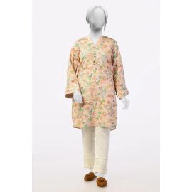 Peach Printed Kurti