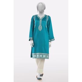 Green Embroidered Kurti
