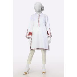 White Embroidered Kurti