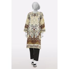 Beige Printed Kurti