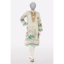 Off White Printed Kurti