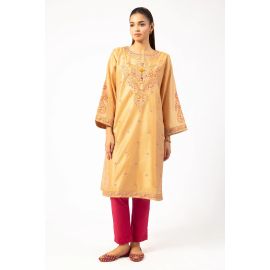 Mustard Embroidered Kurti