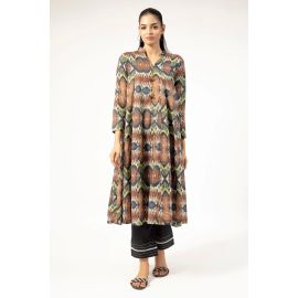 Brown Printed Kurti