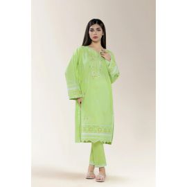 Embroidered Cambric Green 2PC