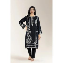 Embroidered Jacquard Black 2PC