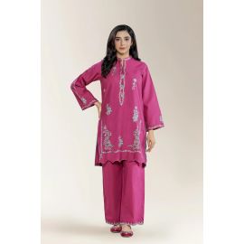 Embroidered Banadora Magenta 2PC