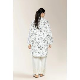 Embroidered Shiffli-Ivory Kurti