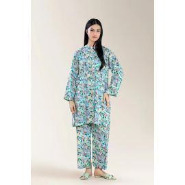 Printed Viscose Linen Grey 2Pc