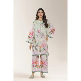 Printed Cambric Pink 2PC
