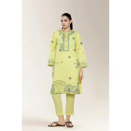 Embroidered Yellow 2PC