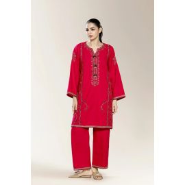 Embroidered Pink 2PC