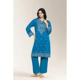 Embroidered Blue 2PC