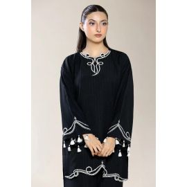 Embroidered Jacquard-Black 2PC