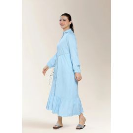 Embroidered Jacquard-Blue Shirt