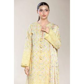 Embroidered Schiffli-Yellow 3PC