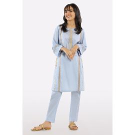 Blue Embroidered Teens Kurti