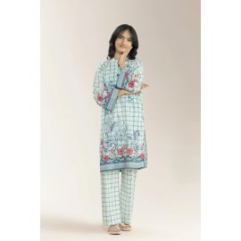 Embroidered Cambric-Ivory Teens 2Pc