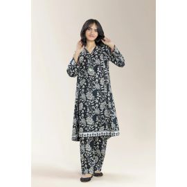 Printed Cambric Black Teens 2PC
